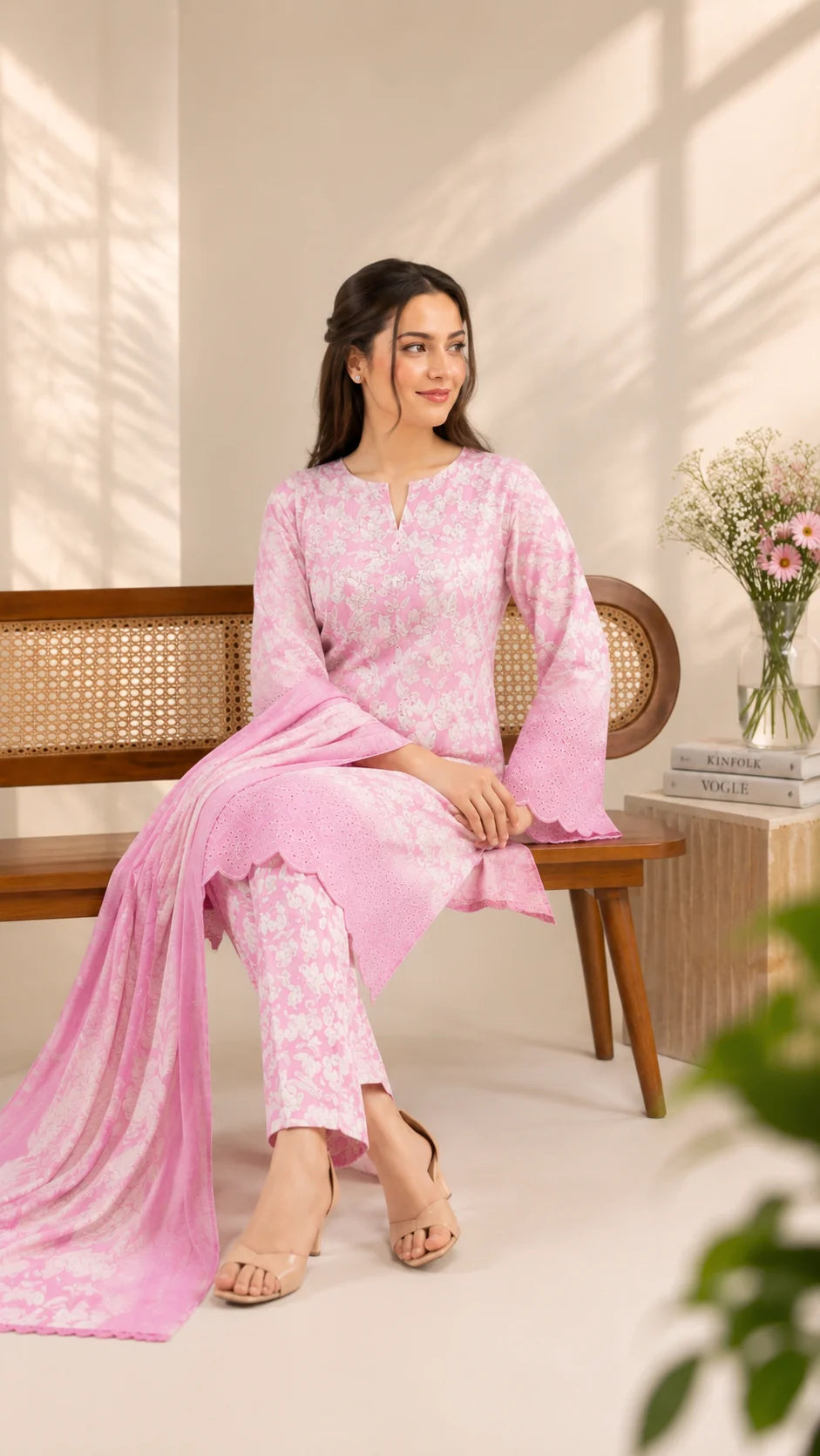 Unstitched Pastel Pink