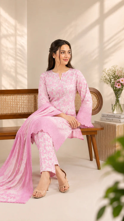 Unstitched Pastel Pink