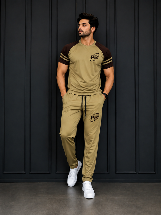 Premium Beige Dry fit Summer Tracksuit