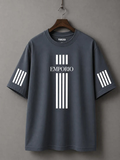 Emporio Stripe | 200 GSM Premium Oversized T-Shirt