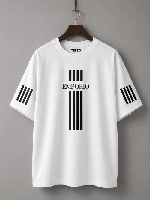 Emporio Stripe | 200 GSM Premium Oversized T-Shirt